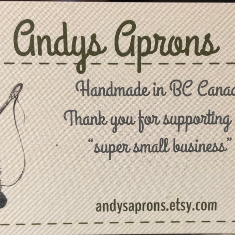 Andys Aprons - not so basic! “Pink Flower” - Picture 3 of 3